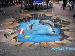 Theda Weatherly Op Sidewalk Chalk Art