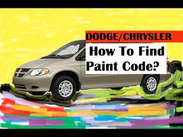 Find Paint Code On Dodge Chrysler