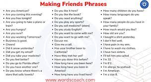 making friends phrases word coach