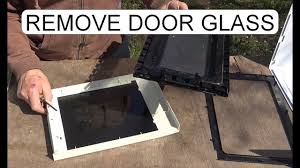 remove microwave oven door glass two