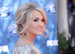 carrie underwood loose updo with side