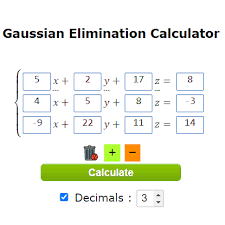 Gaussian Elimination Calculator With Steps