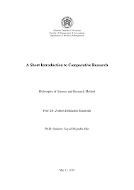 PDF) A Short Introduction to Comparative Research