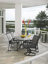 Patio Set Sling Chairs Oval Table