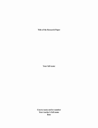 Title Page Mla Template New Template Mla Research Paper