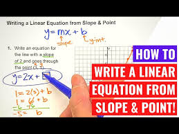 Linear Equation From The Slope