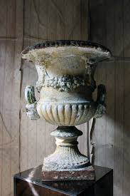 painted cast iron cana urn by