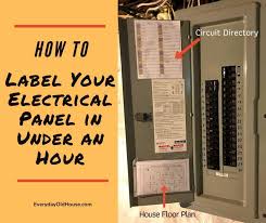 Label A Home Electrical Panel Directory