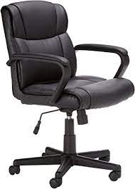 Big & tall office chairs are designed to accommodate larger and taller body types. Amazon Com Amazon Basics Padded Ergonomic Adjustable Swivel Office Desk Chair With Armrest Black Bonded Leather Furniture Decor
