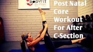 c section post natal core workout you