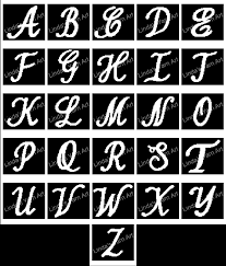 cursive font letters pillow size a z