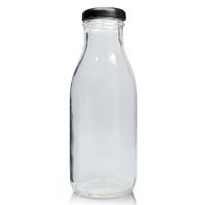 300ml Clear Glass Juice Bottle Cap