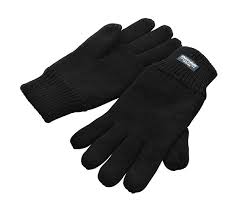 Thinsulate Mens 3m Black Thermal Lined Winter Gloves