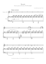 2, known as moonlight sonata, is a piano sonata composition by ludwig van beethoven. Beethoven Moonlight Sonata Sheet Music For Clarinet 8notes Com
