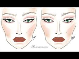 cut crease face chart makeup look