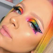 stunning rainbow eyeliner look