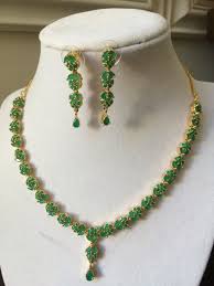 Emerald Stones Necklace Sets In 2019 Emerald Necklace