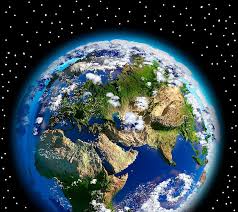 globe earth map planet e stars