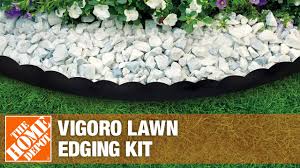 Create an attractive and textured feature bed in a small space.; How To Use The Vigoro Lawn Edging Kit The Home Depot Youtube