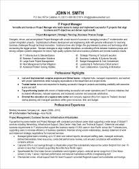 The beauty of building a project manager resume experience description is, everyone has some experience managing projects. Free 8 Sample Project Manager Resume Templates In Pdf Ms Word