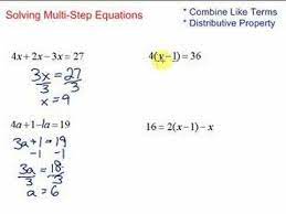 solving multi step equations you