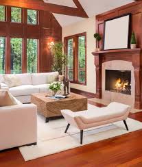 Country living room with brick fireplace and plaid chair. 101 Beautiful Living Rooms With Fireplaces Of All Types Photos Home Stratosphere