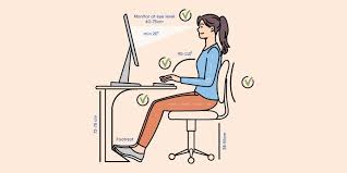develop a proper sitting posture at the