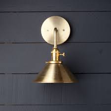 Brass Shade Wall Sconce In 2019 Wall Sconces Wall