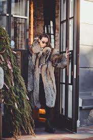 Silver Fox Fur Coat Long Winter Coats