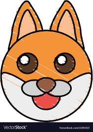 cute fox drawing royalty free