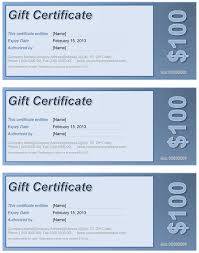 gift certificate free template for word