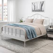 queen ikea white bed frame
