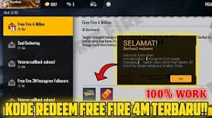 Free fire contains many gaming materials, likewise skins, customs, pets, character. Kode Redeem Free Fire Terbaru 2020 Hari Ini Resmi Dari Garena Kode Redeem Ff4m Instagram Youtube