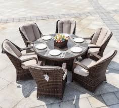 6 Seat Garden Rattan Table And Chairs