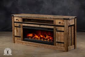 Barnwood Media Console Fireplace