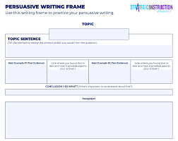 writing frames to help you practice