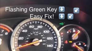 flashing green key on dash