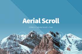 Aerial Infinite Scroll Html5 Template Free Design Resource Download