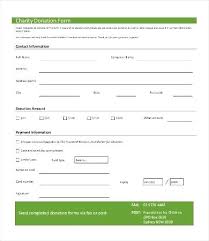 Charitable Donation Receipt Example Tax Deductible Form Template