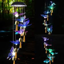 wind chimes outdoor solar lights