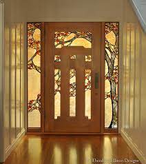 Craftsman Door Stained Glass Door