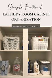simple functional laundry room cabinet