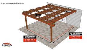 20x20 Wood Pergola Patio Cover Kit