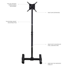 mount it portable tv floor stand for