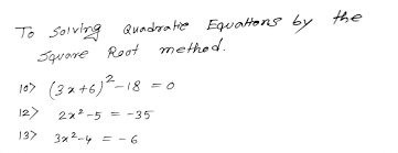 Answered Solving Quadratic Equations