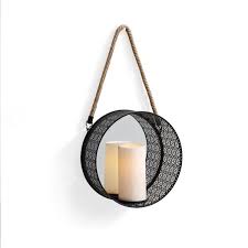 Black Metal Wall Candle Sconce