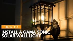 gama sonic outdoor solar wall light