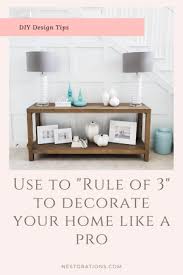 use the rule of three to decorate