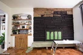 black painted fireplace how to paint