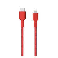 Aukey Braided Usb C To Mfi Lightning 2m Cable Red